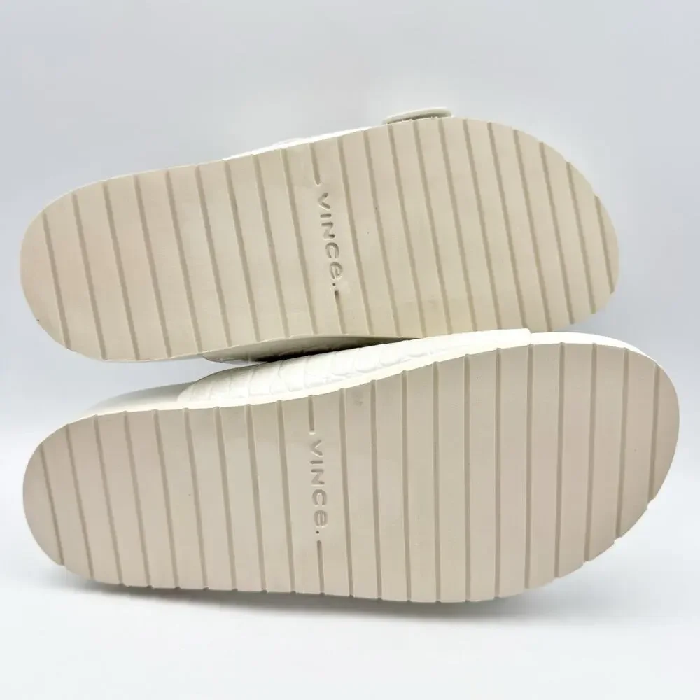Vince Womens Glyn Sandals US 5 M EU 35 White Leather EUC